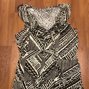 Brown Tribal Print Cotton Top